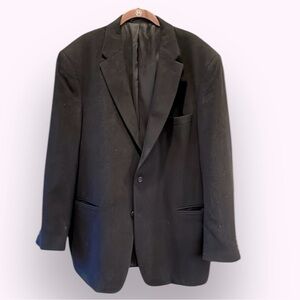 📕🥑Jos. A Bank Tailored Fit camel hair sports coat blazer black 48L
